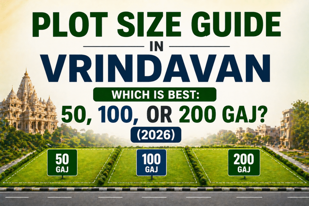plot size in vrindavan gaj guide