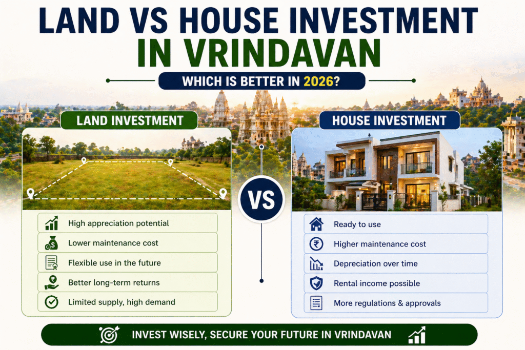 land vs house investment vrindavan guide
