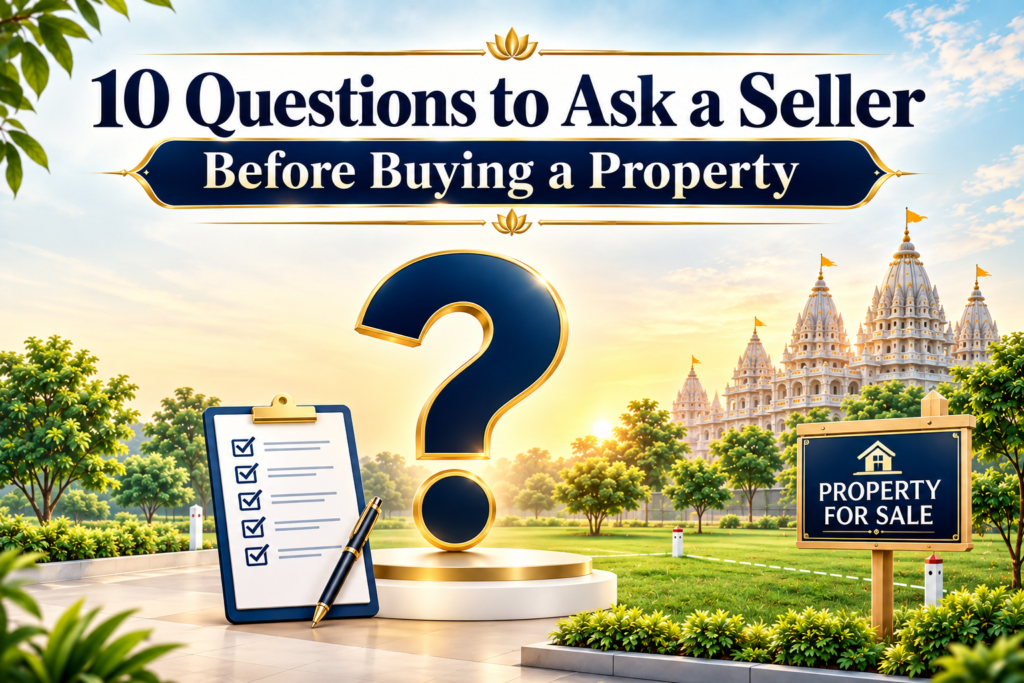 buyer checking property documents and asking questions before purchasing real estate