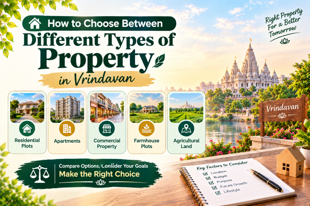 Different types of property in Vrindavan
