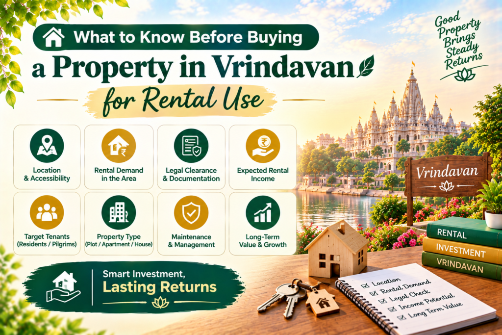 Rental property in Vrindavan for buyers