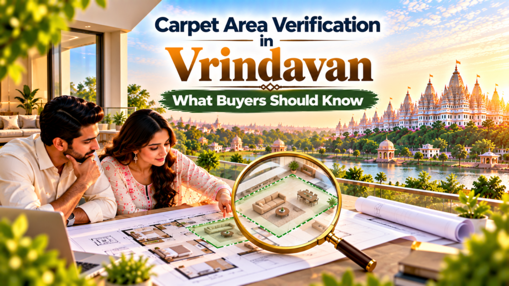 Buyer inspecting the access road leading to a residential plot in Vrindavan