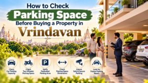 Parking space in a residential property in Vrindavan