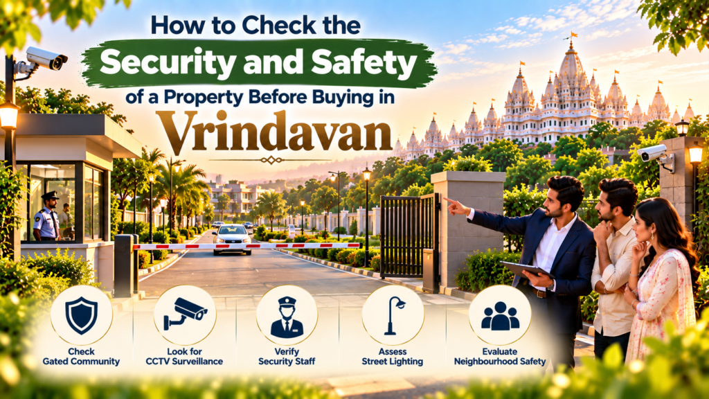 Security and safety features at a residential property in Vrindavan